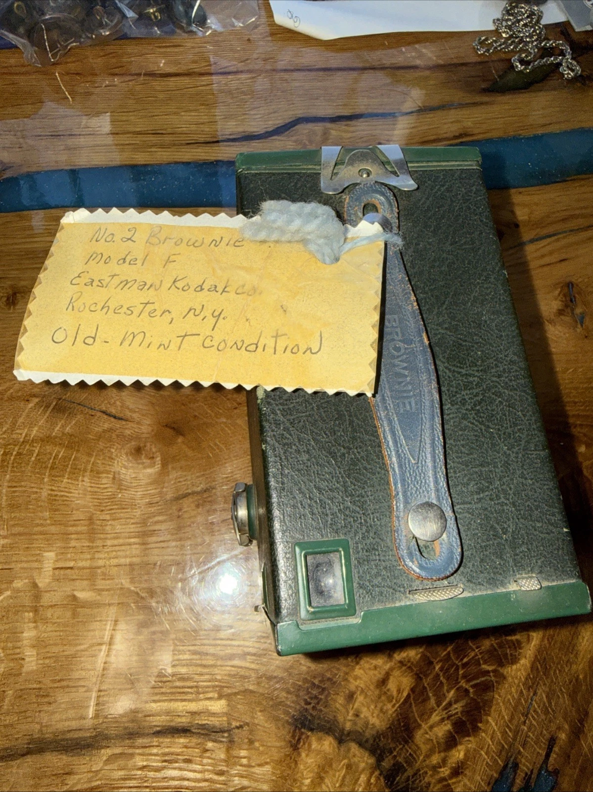 Kodak No. 2 Brownie Model F Box Camera Green