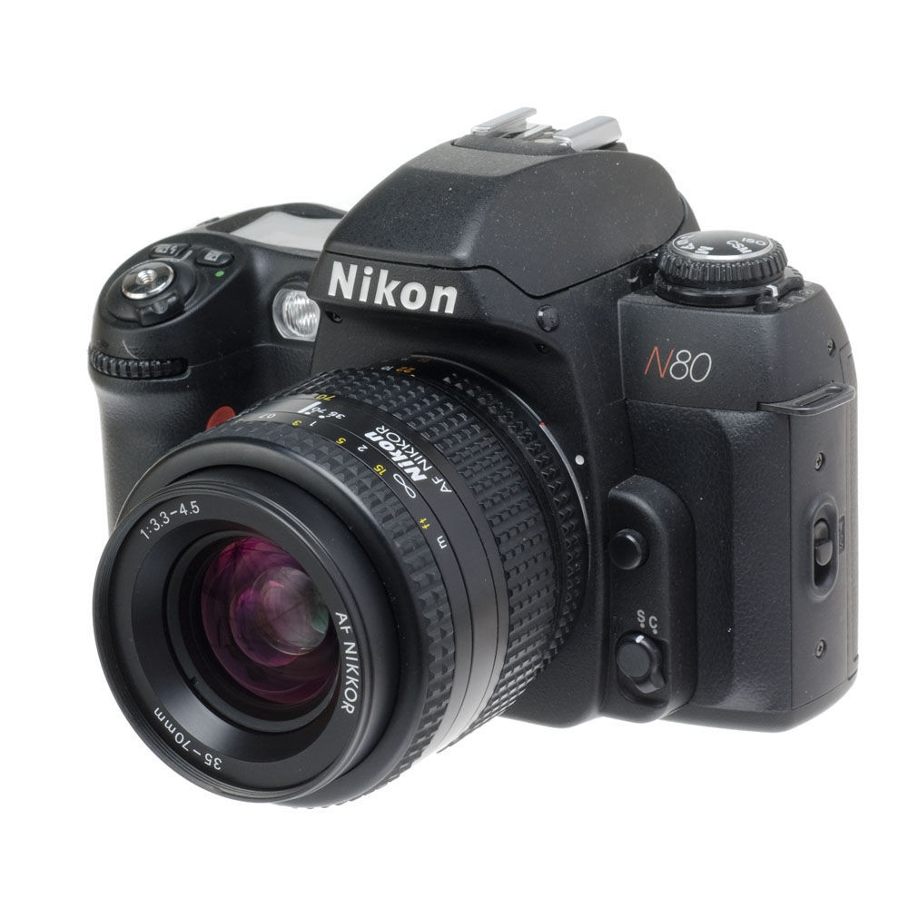 Nikon N80 35mm Film SLR Camera With AF Nikkor 85mm F/1.8D Lens
