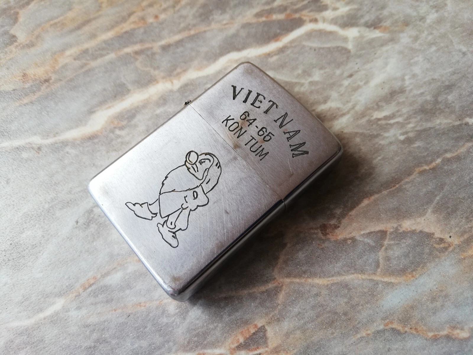 Vietnam War Zippo Lighter Kon Tum 64-65