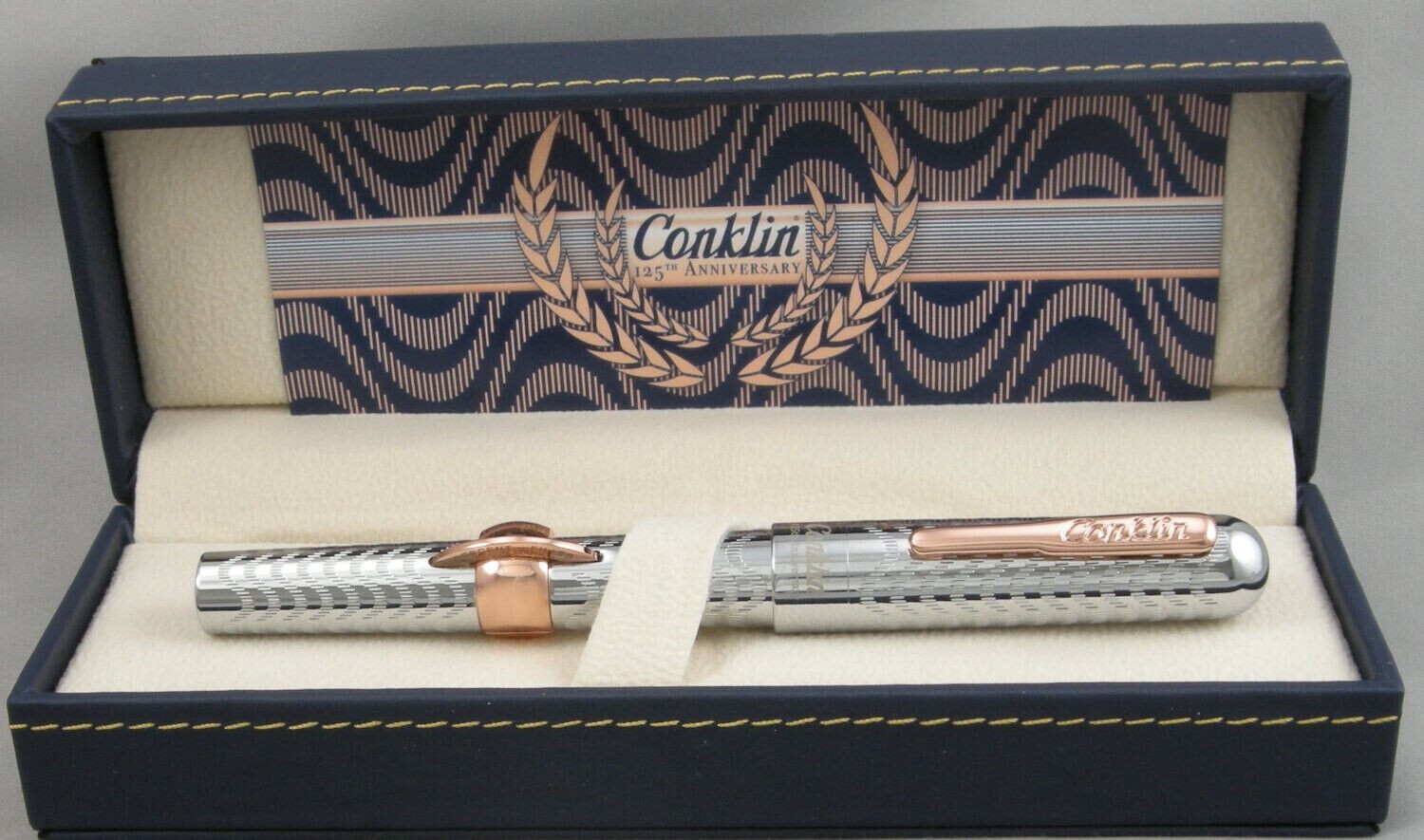 Conklin 125th Anniversary Limited Edition Fountain Pen (Chrome/Rose Gold)