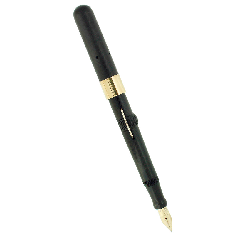 Conklin Crescent Filler Chased Hard Rubber Ring-Top Pen