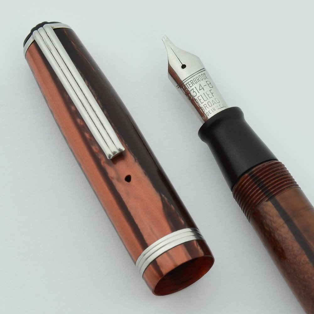 Esterbrook J Fountain Pen 9460 Rigid Medium Manifold Nib Copper Red