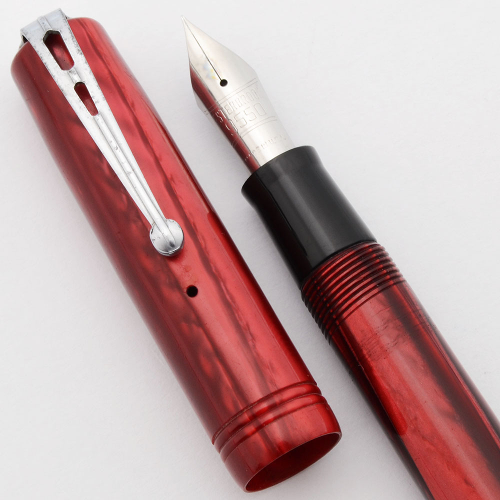 Esterbrook Lever-Fill Fountain Pen Red Marbled