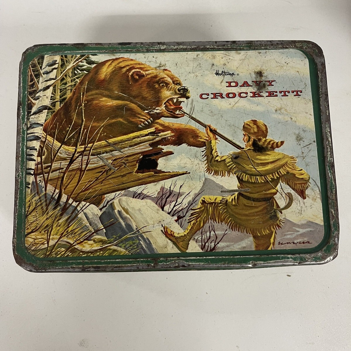 Holtemp Davy Crockett Metal Lunchbox (1955)