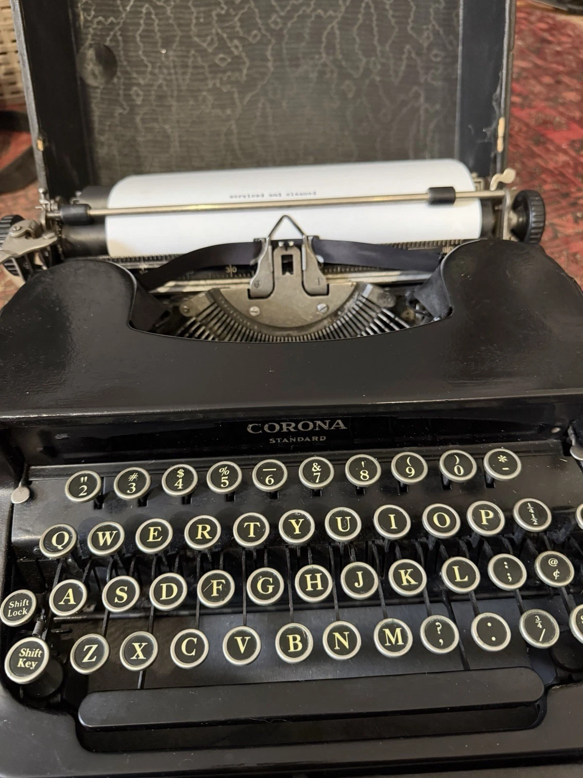 L C Smith & Corona Standard Flat-Top Portable Typewriter