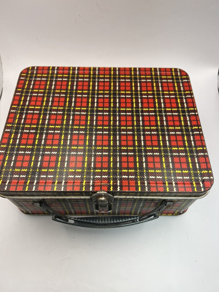 Ohio Art Plaid Metal Lunchbox (1957)