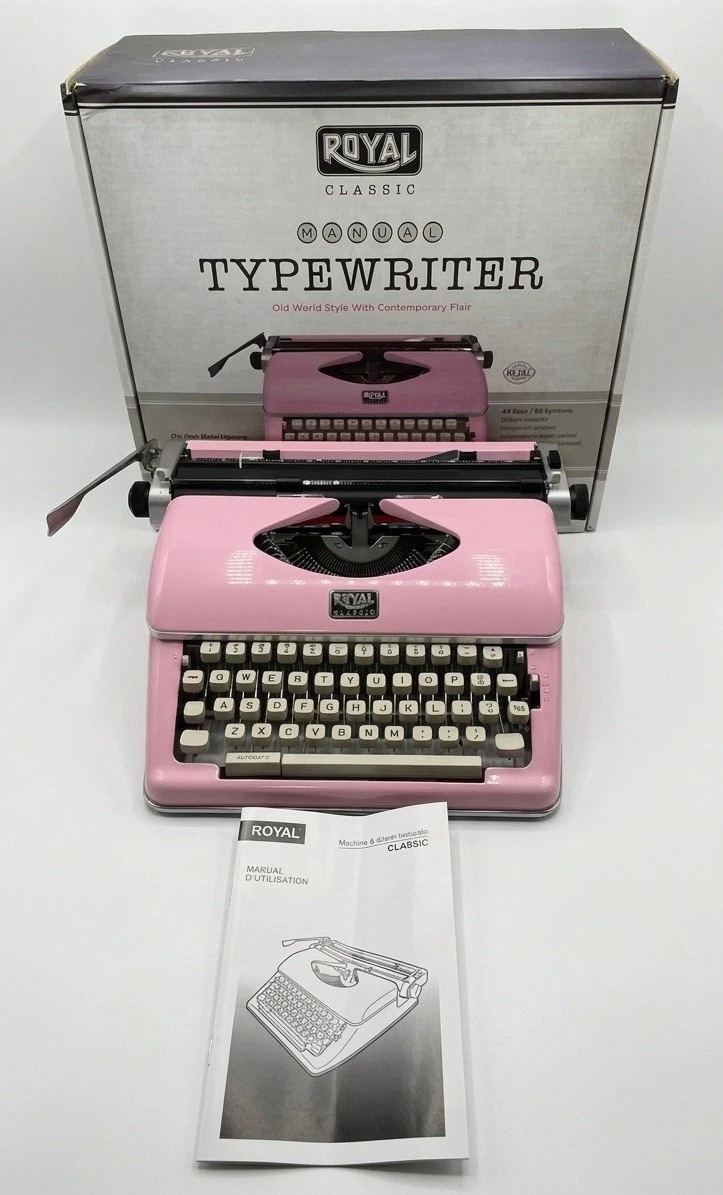 Royal Classic Manual Typewriter Pink