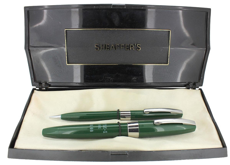 Sheaffer Imperial Green Fountain Pen and Pencil Set