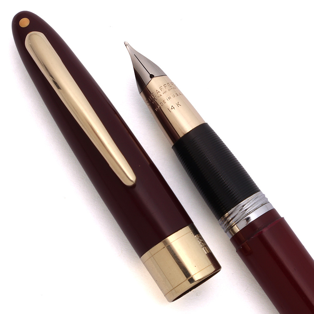 Sheaffer Valiant Snorkel Fountain Pen Burgundy