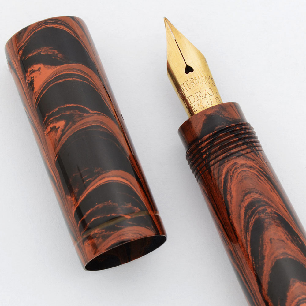 Waterman Ripple Red Hard Rubber Fountain Pen