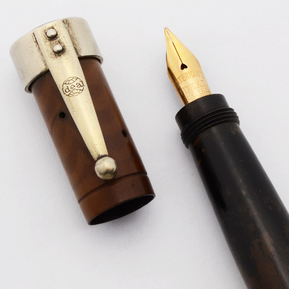 Waterman Safety Fountain Pen Chased Hard Rubber