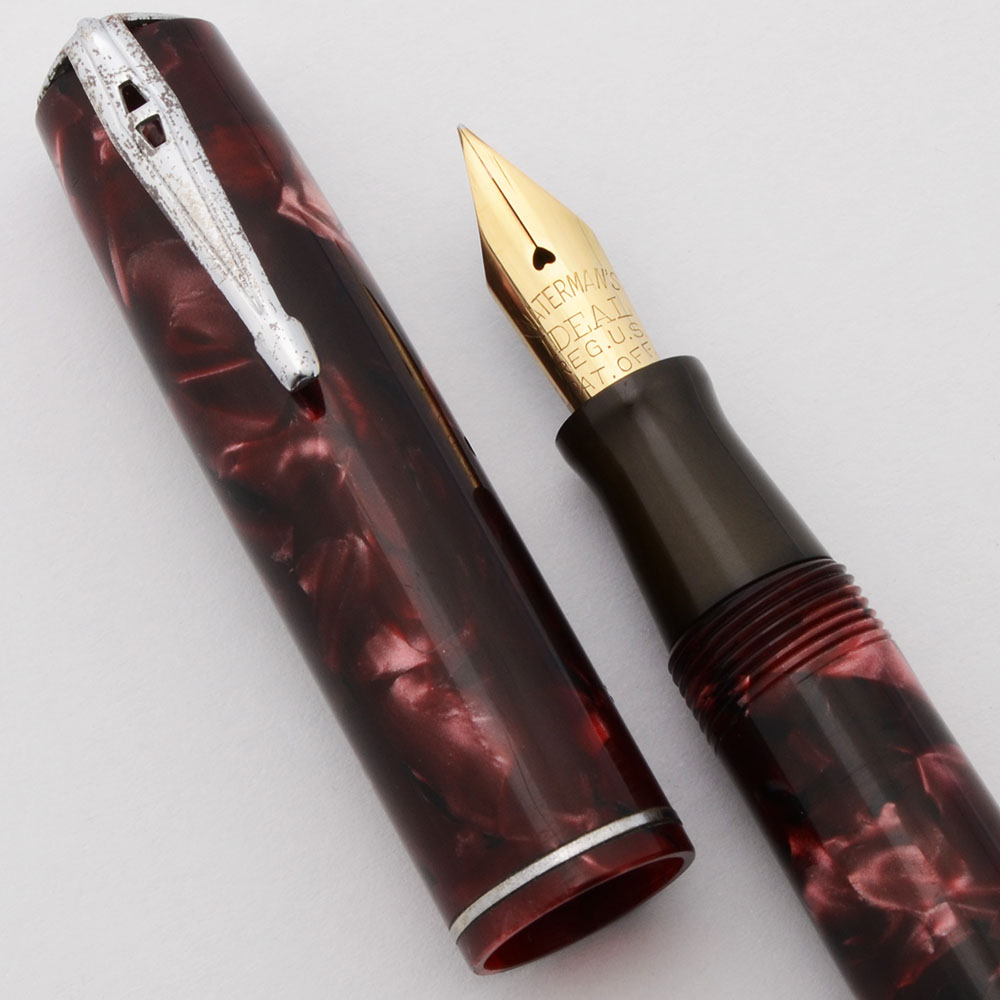 Waterman'S Ideal No. 3 Lever-Fill Fountain Pen Marbled Celluloid