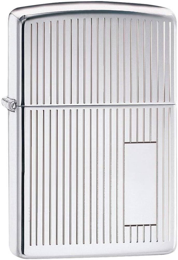 Zippo 1950s Brushed Chrome Engine-Turned Lighter