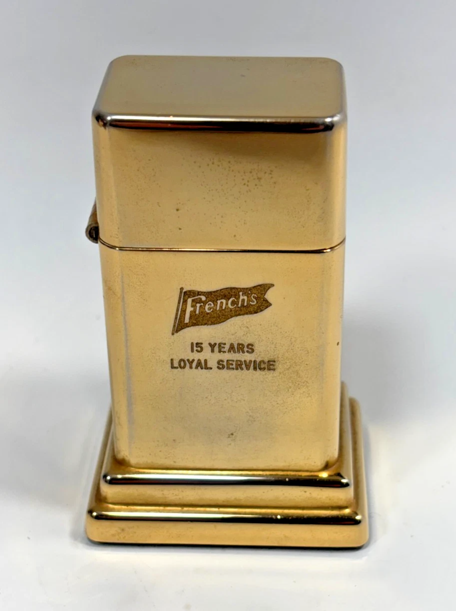Zippo Barcroft Table Lighter French'S 15 Years Loyal Service