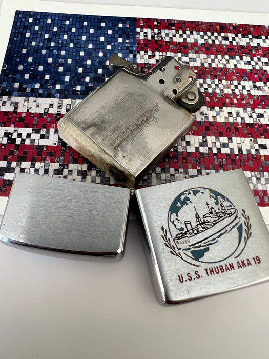 Zippo Lighter USS Thuban AKA-19 Operation Bootstrap Alpha Draconis