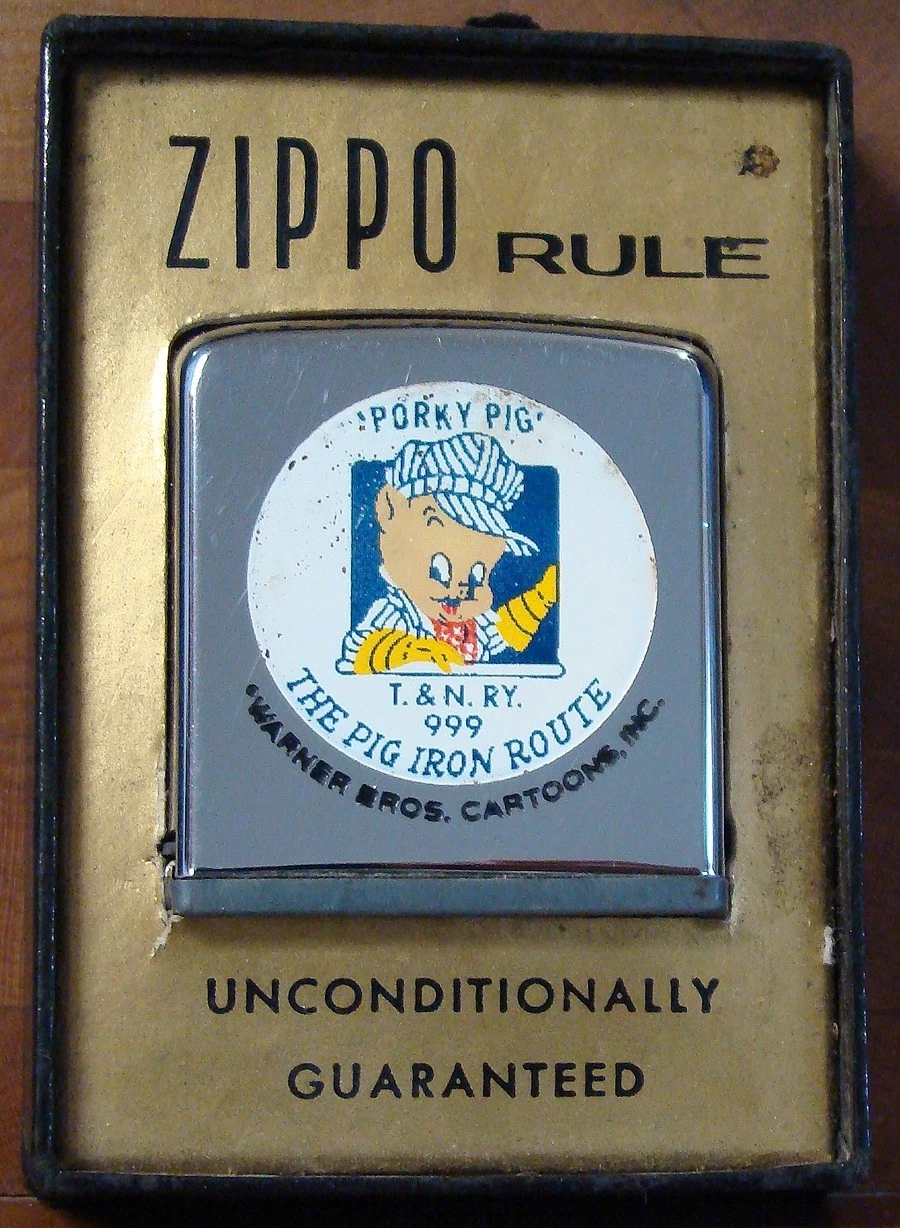 Zippo Rule Tape Measure Porky Pig The Pig Iron Route T.&N. RY. 999 Warner Bros