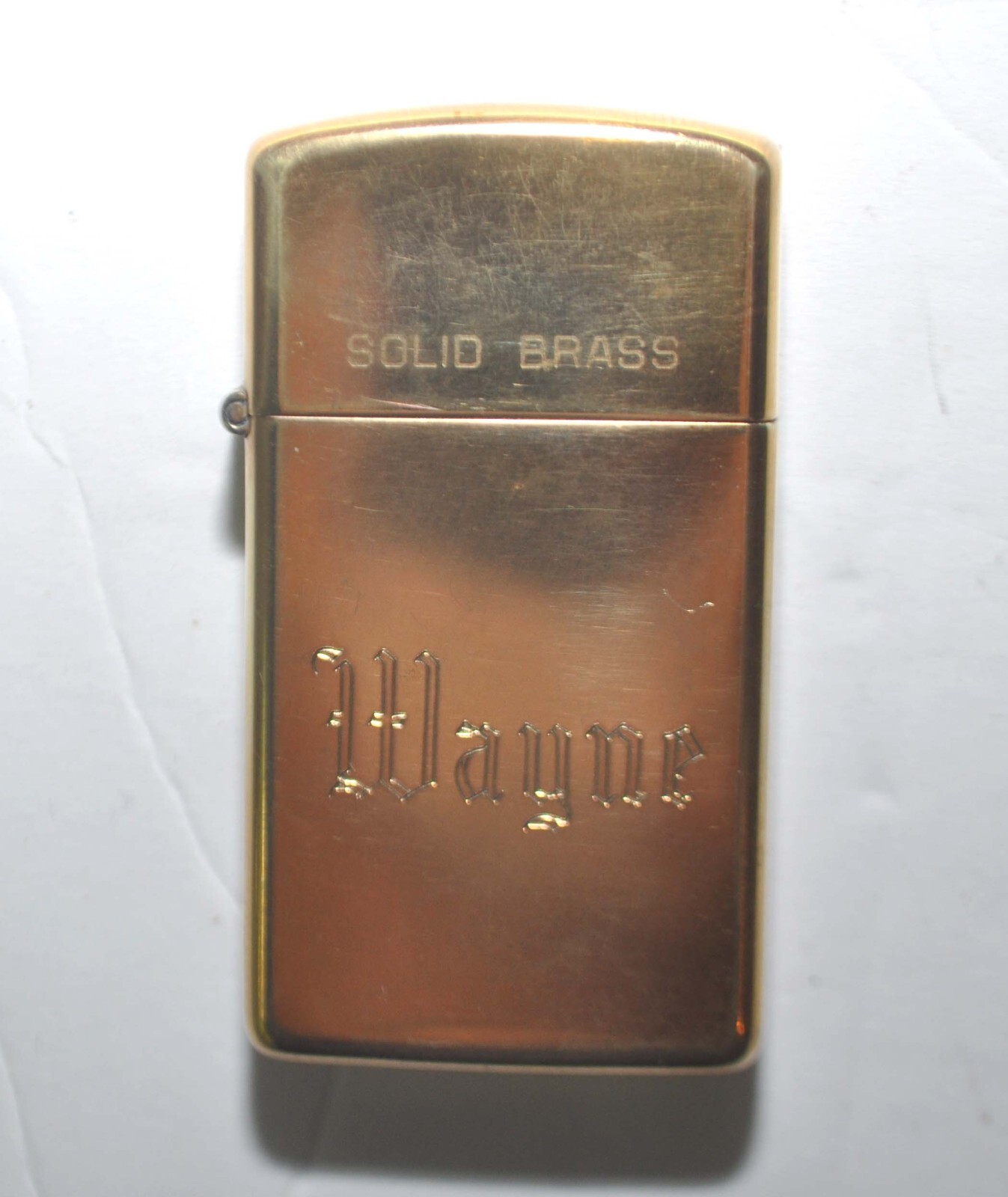 Zippo Slim Solid Brass Lighter Great Seal Of The Territory Of Guam