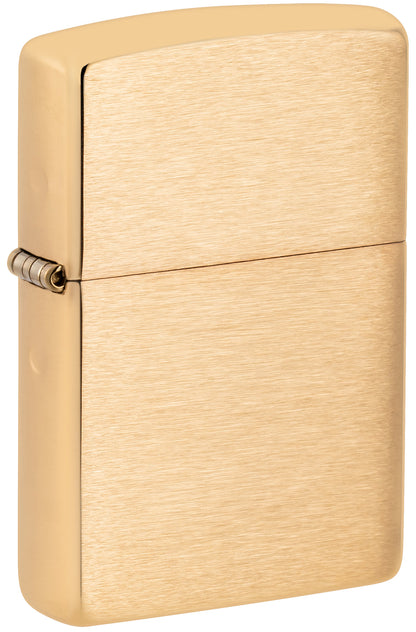 Zippo Slim Solid Brass Lighter (Repeat Logo)
