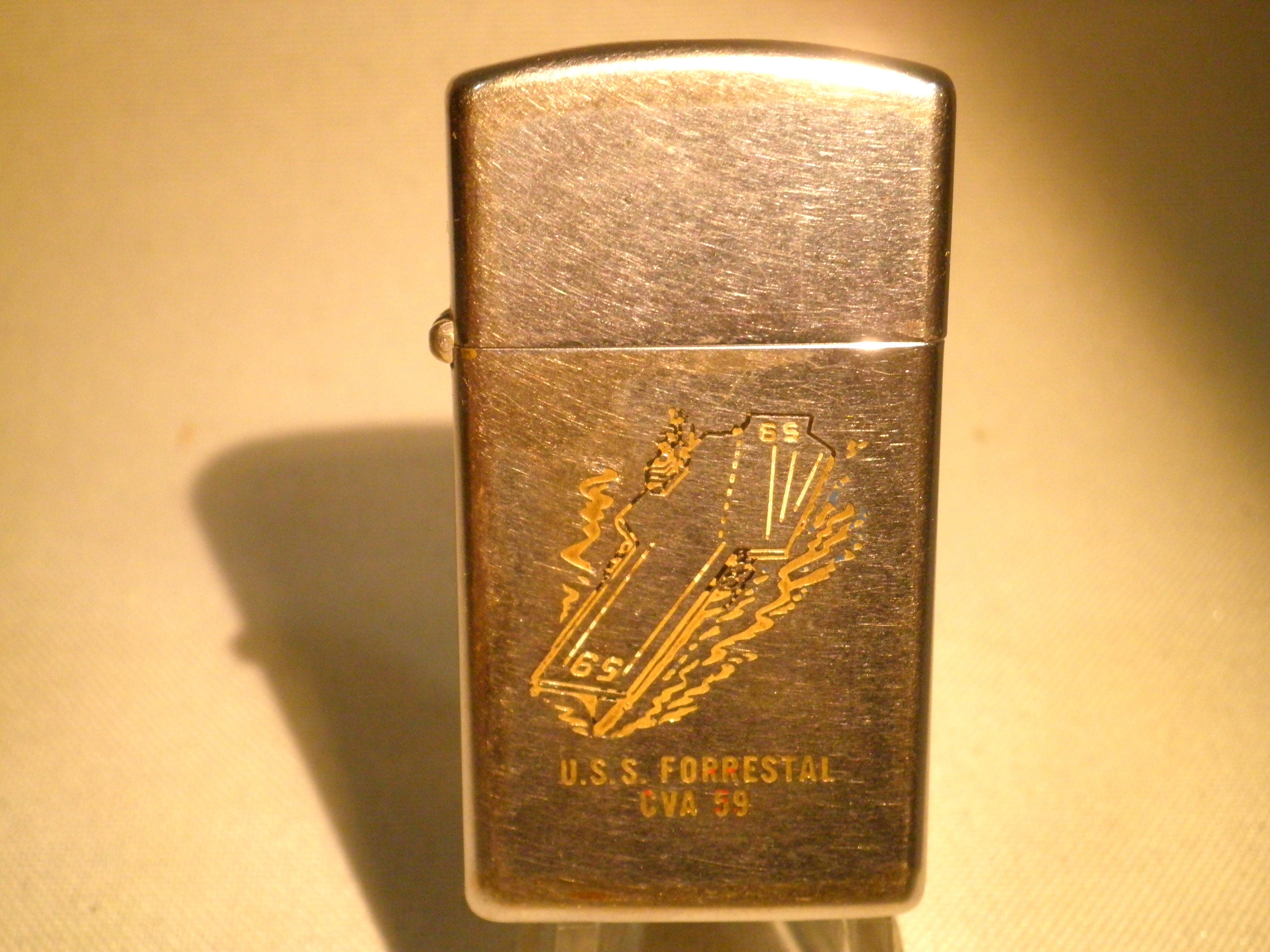 Zippo Slim U.S.S. Forrestal CVA 59 Lighter