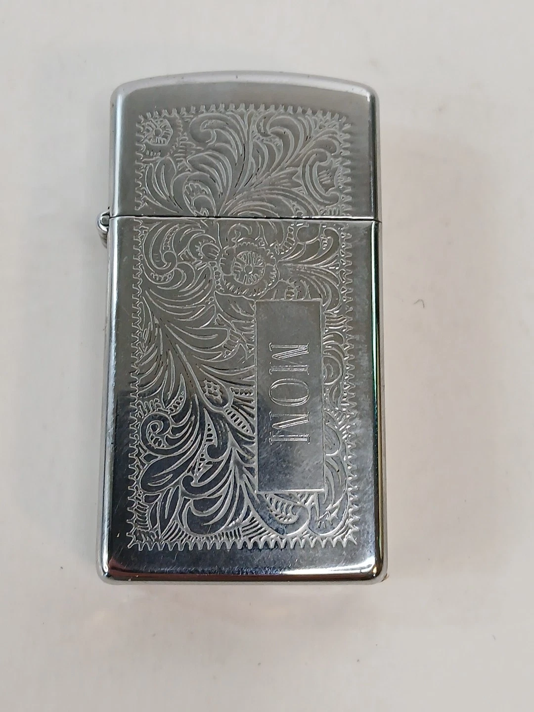Zippo Slim Venetian Scroll Engraved Lighter