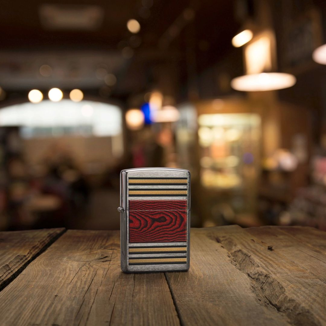 Zippo Slim Woodgrain Dark Wood Lighter
