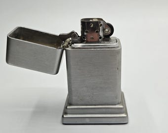 Zippo Steel-Case WWII Era Lighter 4-Barrel Hinge