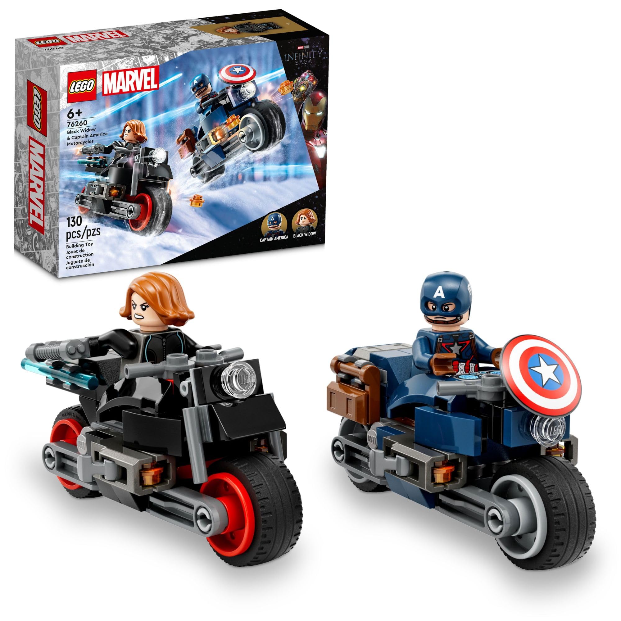 LEGO Marvel 76260 Black Widow & Captain America Motorcycles