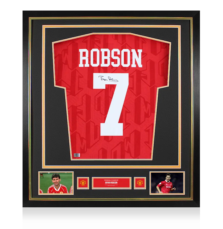 Bryan Robson Signed Manchester United Jersey