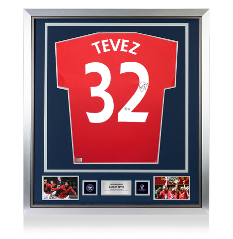 Carlos Tevez Signed Manchester United Jersey