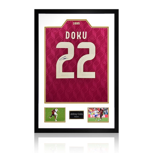 Jeremy Doku Signed Manchester City Jersey