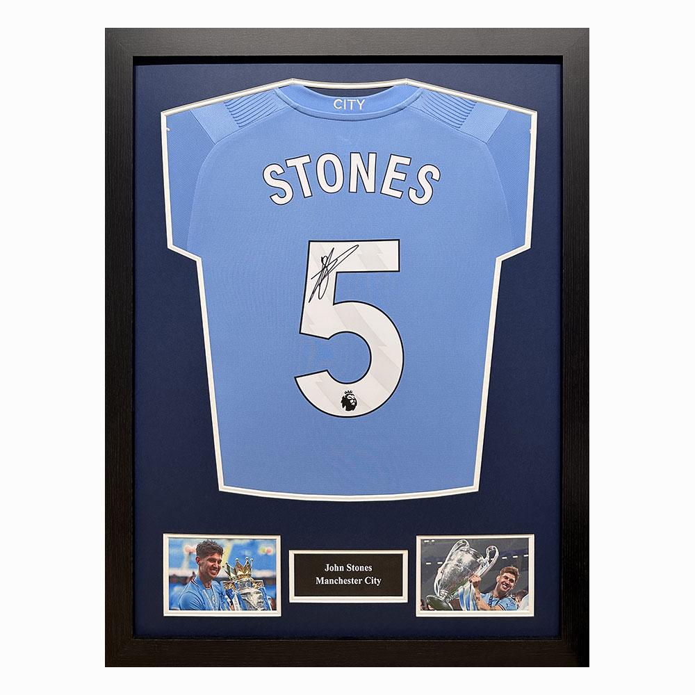 John Stones Signed Manchester City Jersey