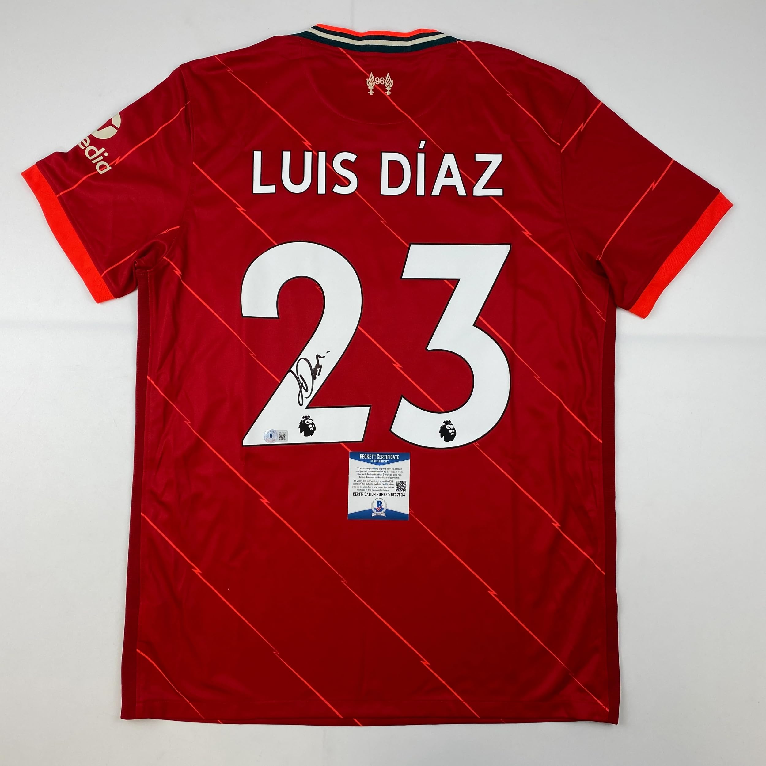 Luis Diaz Signed Liverpool Jersey