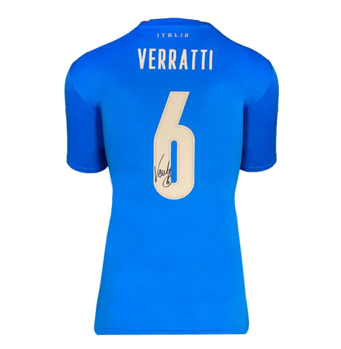 Marco Verratti Signed Italy Jersey