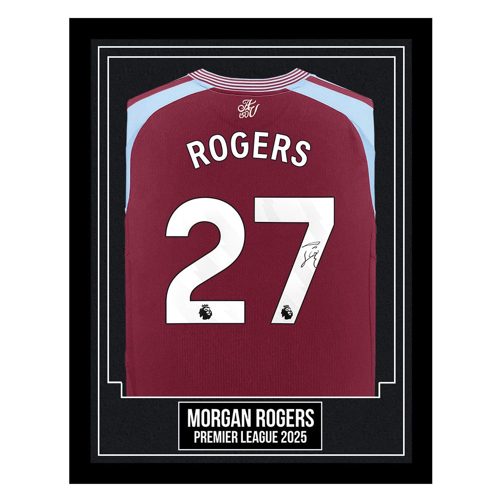 Morgan Rogers Signed Aston Villa Jersey