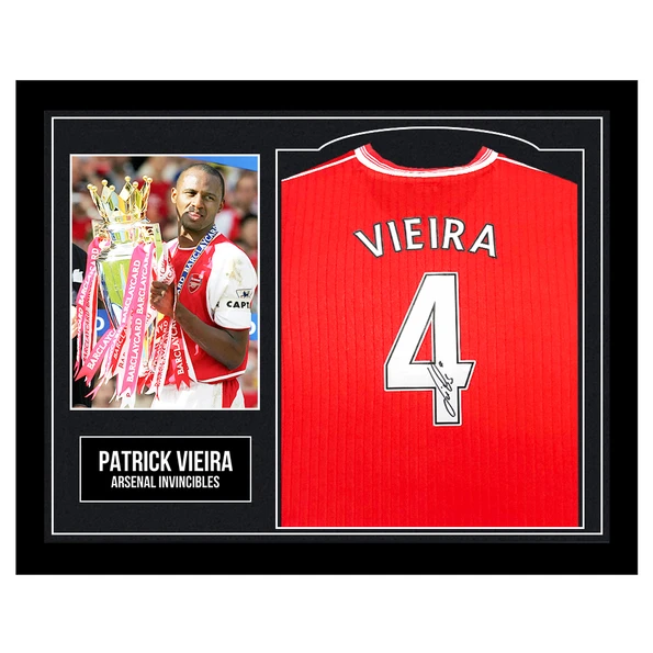 Patrick Vieira Signed Arsenal Jersey