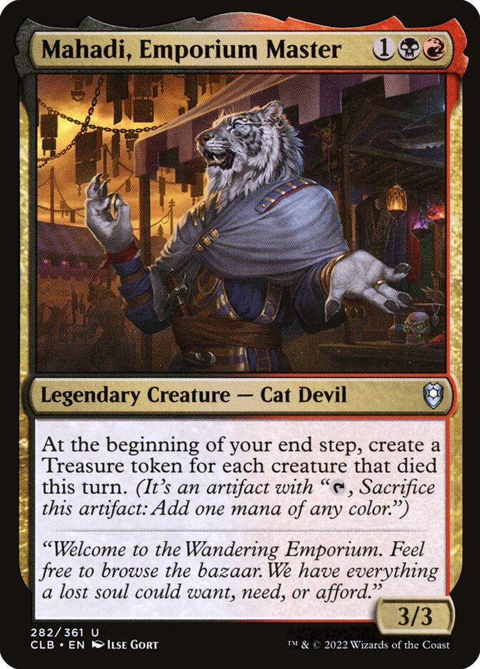 Mahadi, Emporium Master (Commander Legends: Battle for Baldur's Gate)