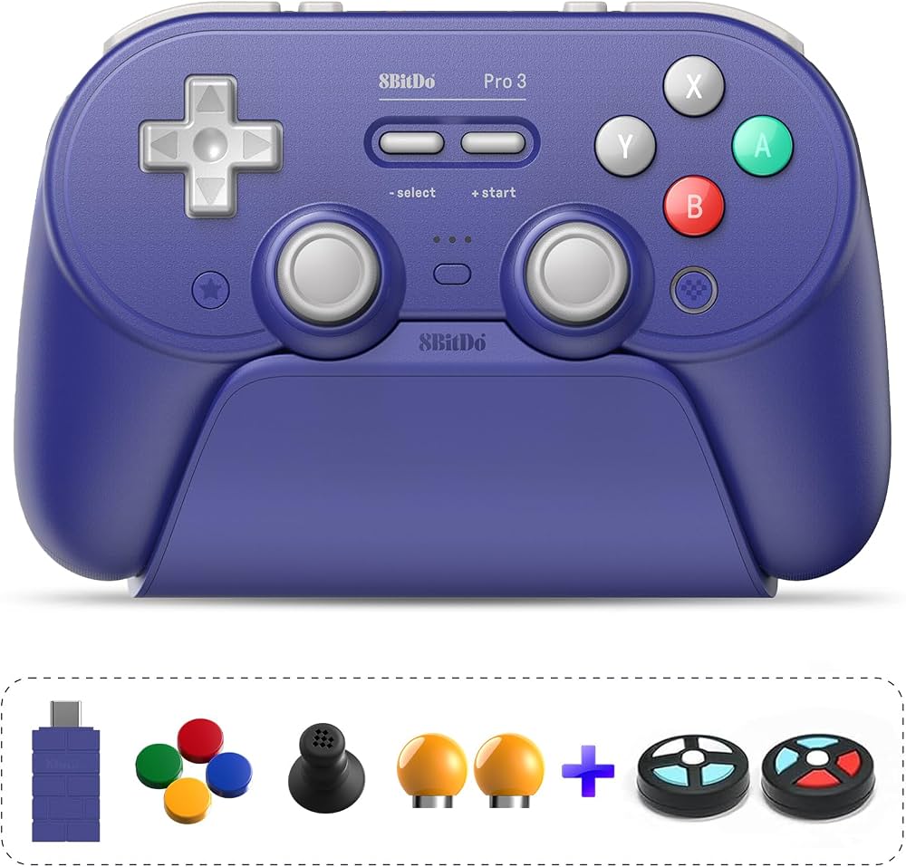 8BitDo Pro 3 Bluetooth Controller Purple (PAL Nintendo Switch 2)