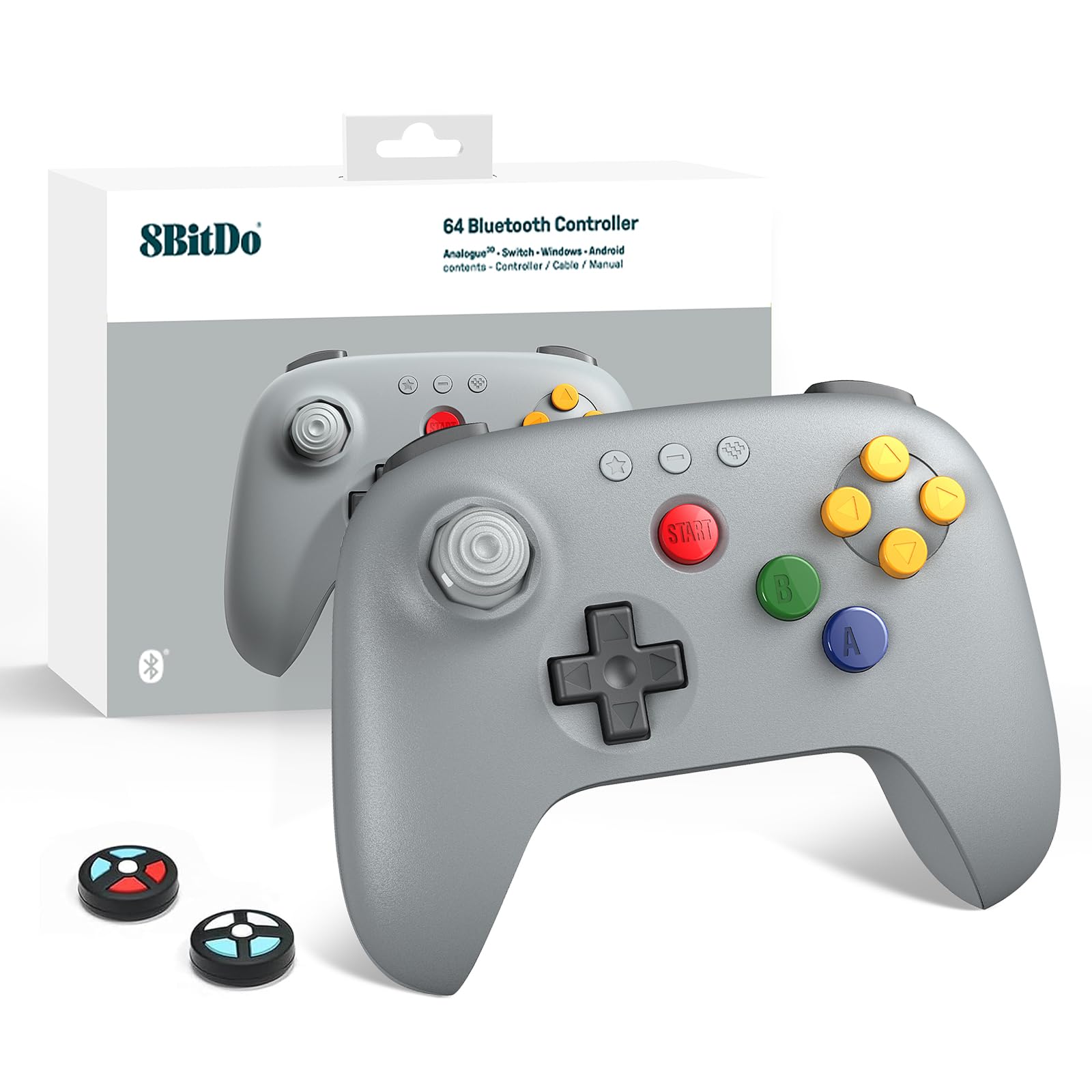 8BitDo 64 Bluetooth Controller Ghost (Nintendo Switch)