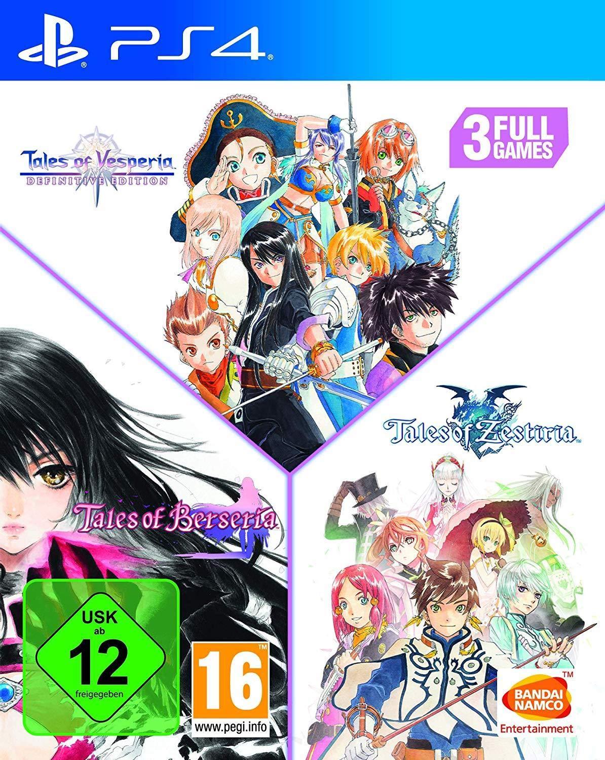 Tales of Zestiria + Tales of Berseria + Tales of Vesperia Triple Pack Bundle (PAL PlayStation 4)