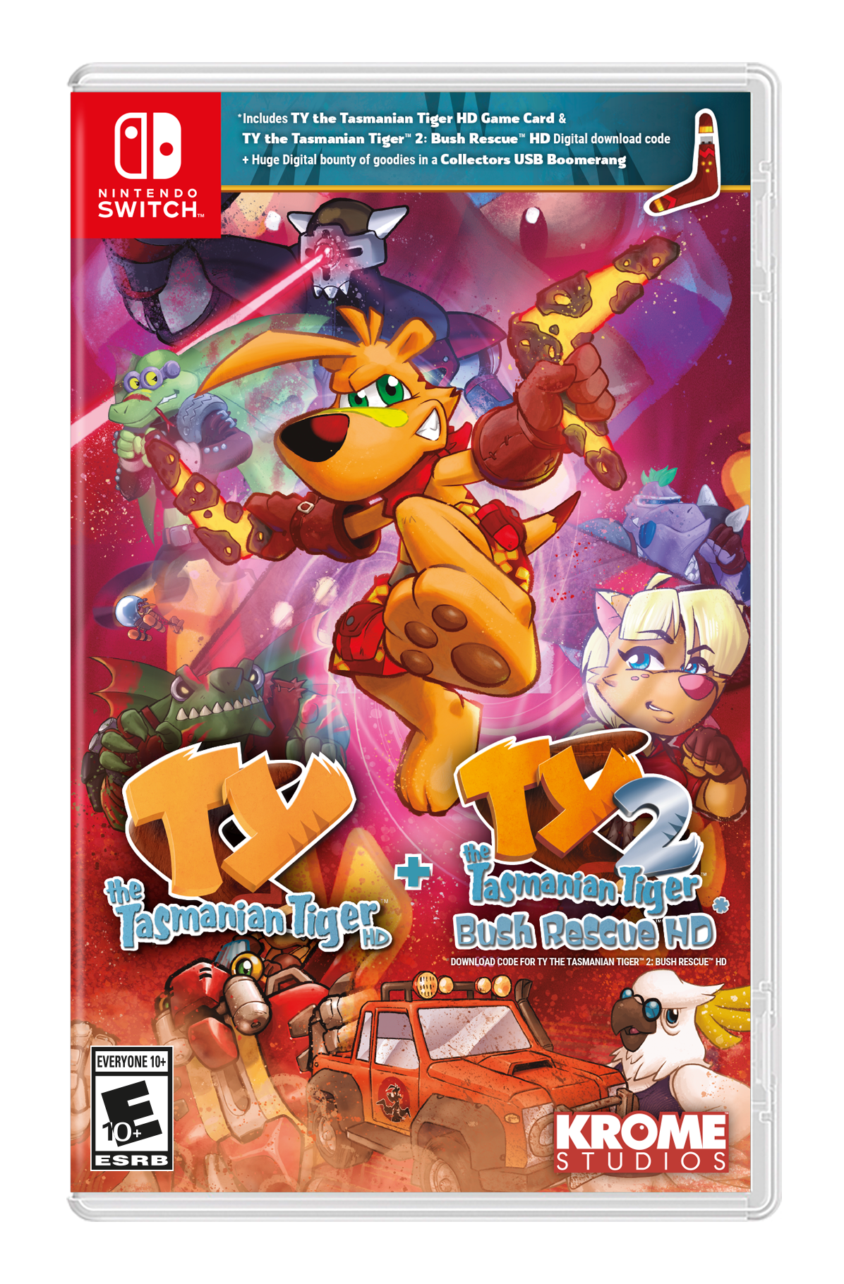 Ty The Tasmanian Tiger HD + Ty The Tasmanian Tiger 2: Bush Rescue HD Bundle (Nintendo Switch)