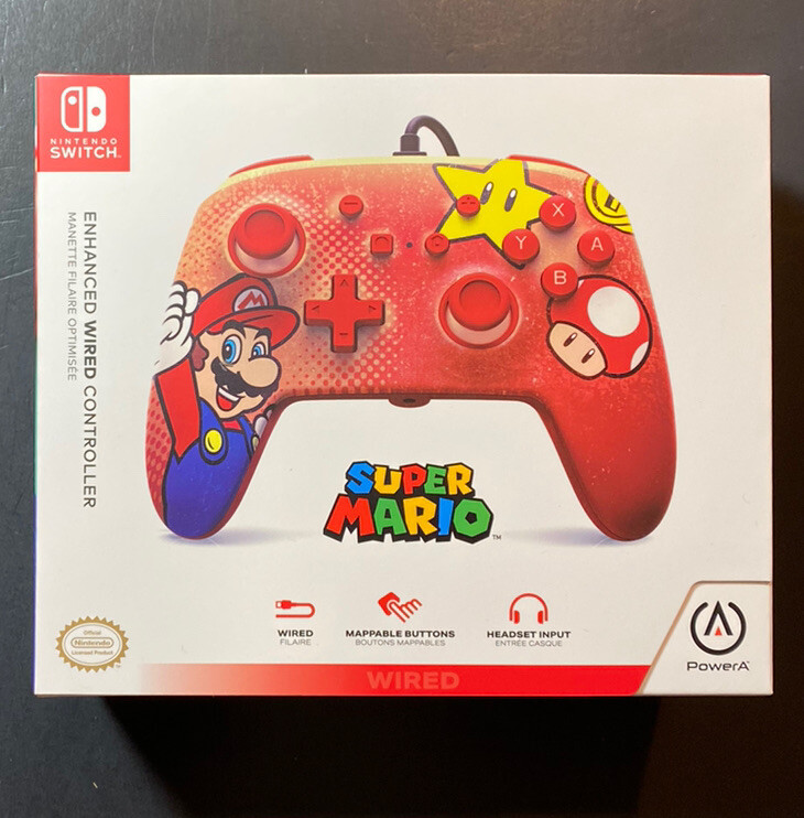 Enhanced Wired Controller Mario Vintage (Nintendo Switch)