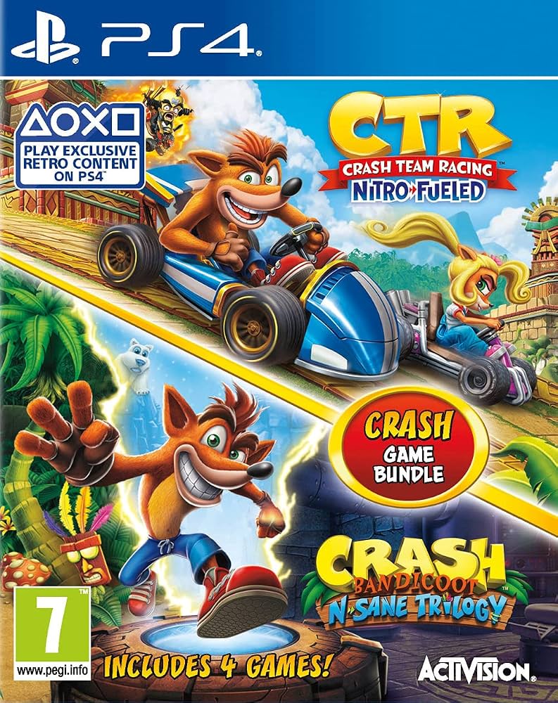 Crash Team Racing Nitro-Fueled + Crash Bandicoot N-Sane Trilogy Bundle (PlayStation 4)