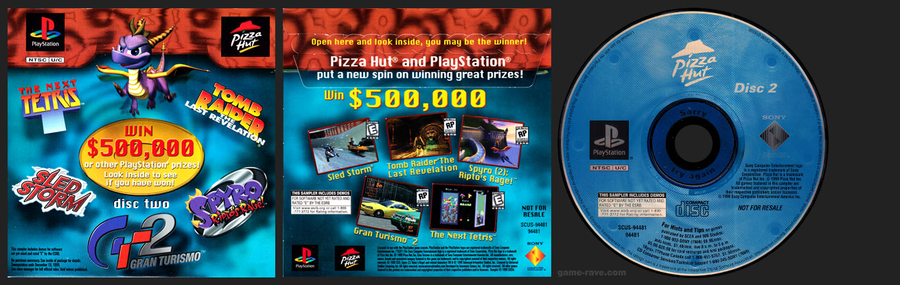 Pizza Hut Demo Disc 2 (PlayStation)