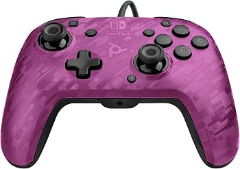 PDP Faceoff Deluxe+ Audio Wired Controller Camo Purple (PAL Nintendo Switch)