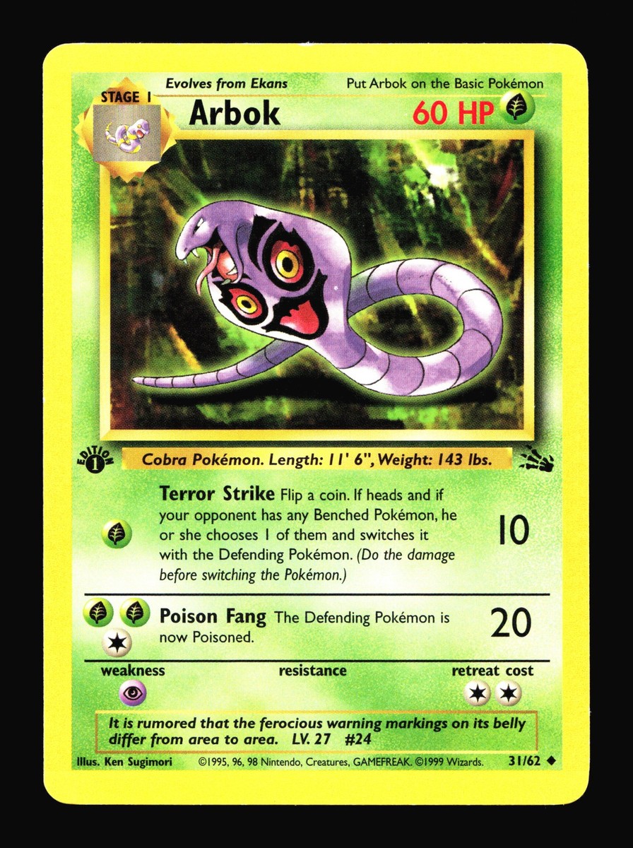 Arbok (Fossil) #31 1st Edition