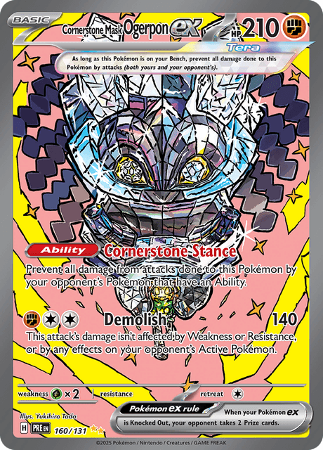 Cornerstone Mask Ogerpon ex (Prismatic Evolutions) #160