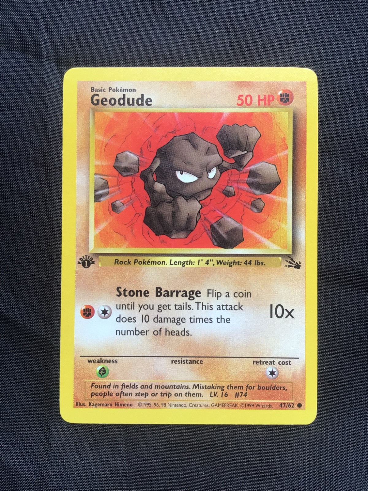 Geodude (Fossil) #47 1st Edition