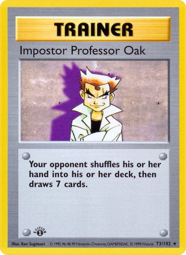Impostor Professor Oak (Base Set) #73 Shadowless