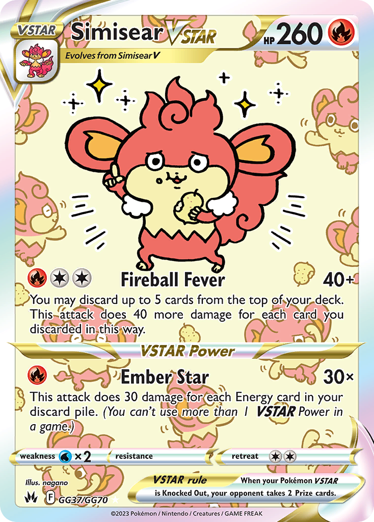 Simisear VSTAR (Crown Zenith Galarian Gallery) #GG37