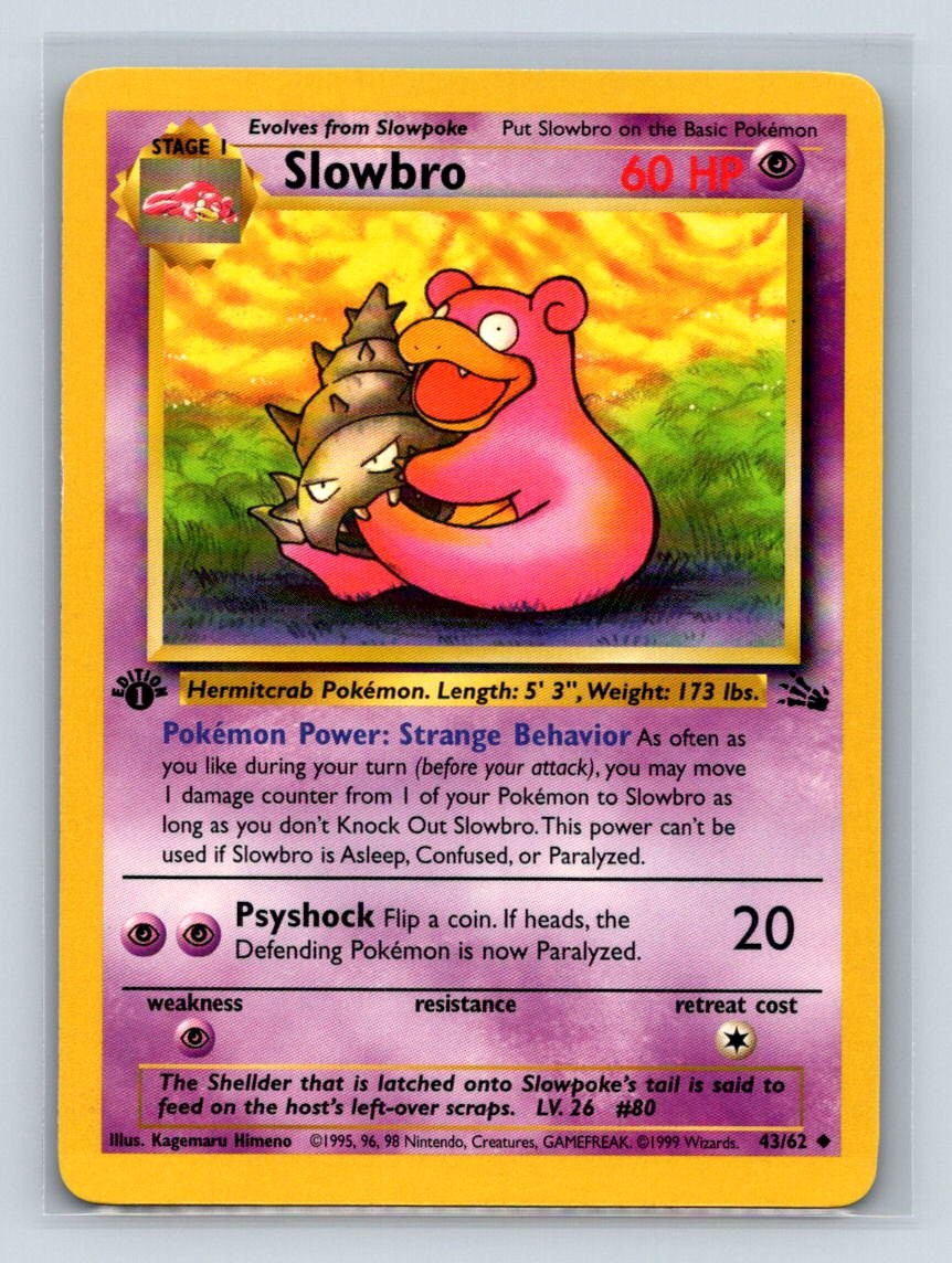 Slowbro (Fossil) #43 1st Edition